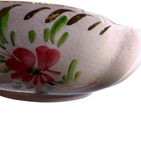 Vtg HAND PAINTED H BEQUET Quaregnon BELGIUM MAJOLICA BOWL Wall Hanging 8" READ - Picture 12 of 14